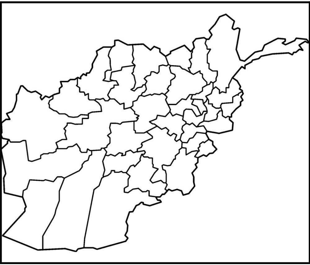 Blank Map of Afghanistan