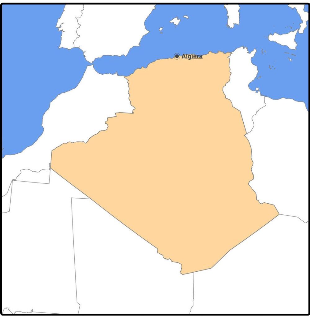 Blank Map of Algeria
