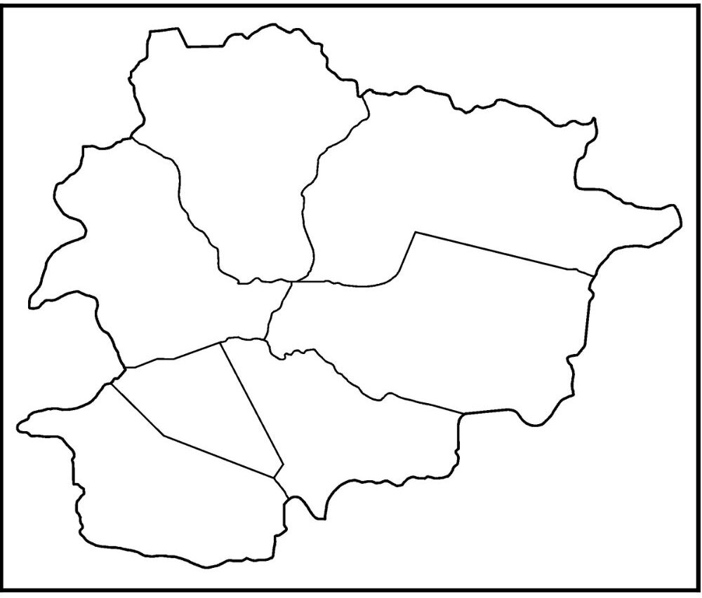 Blank Map of Andorra