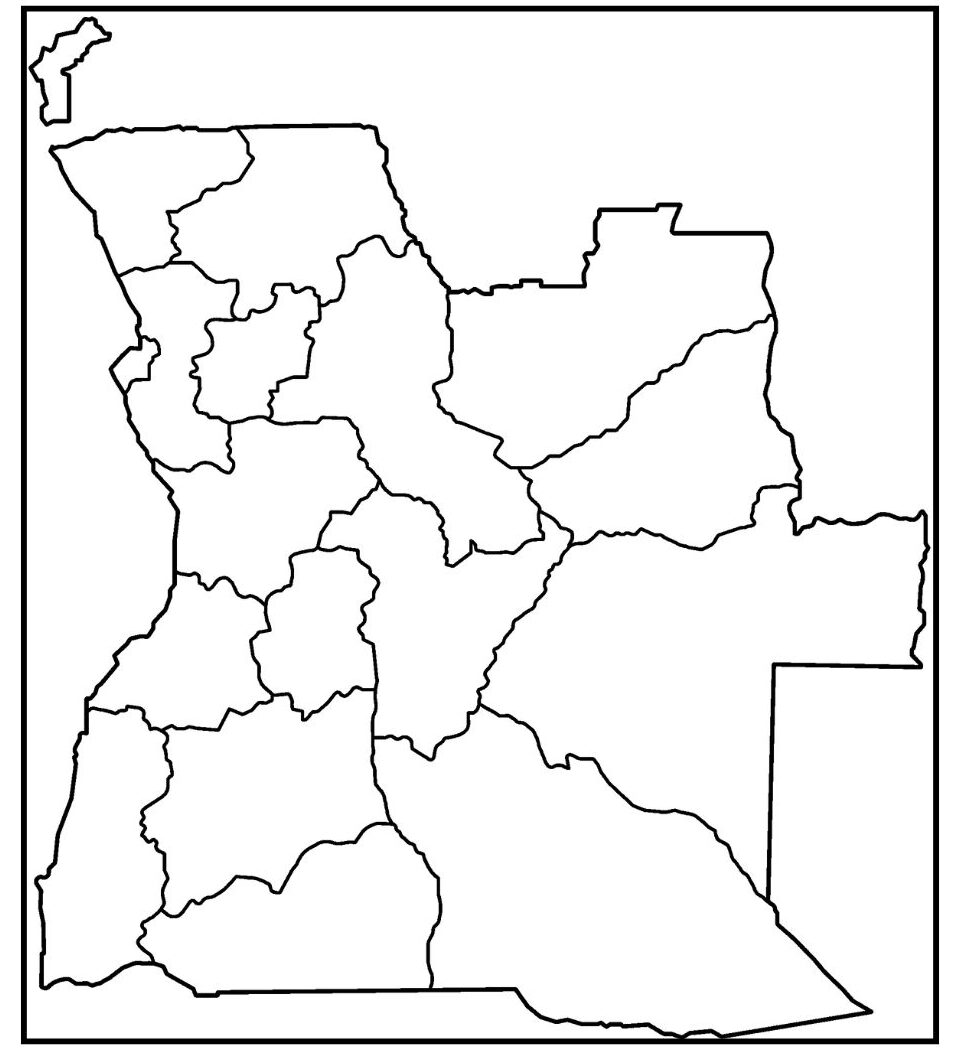 Blank Map of Angola