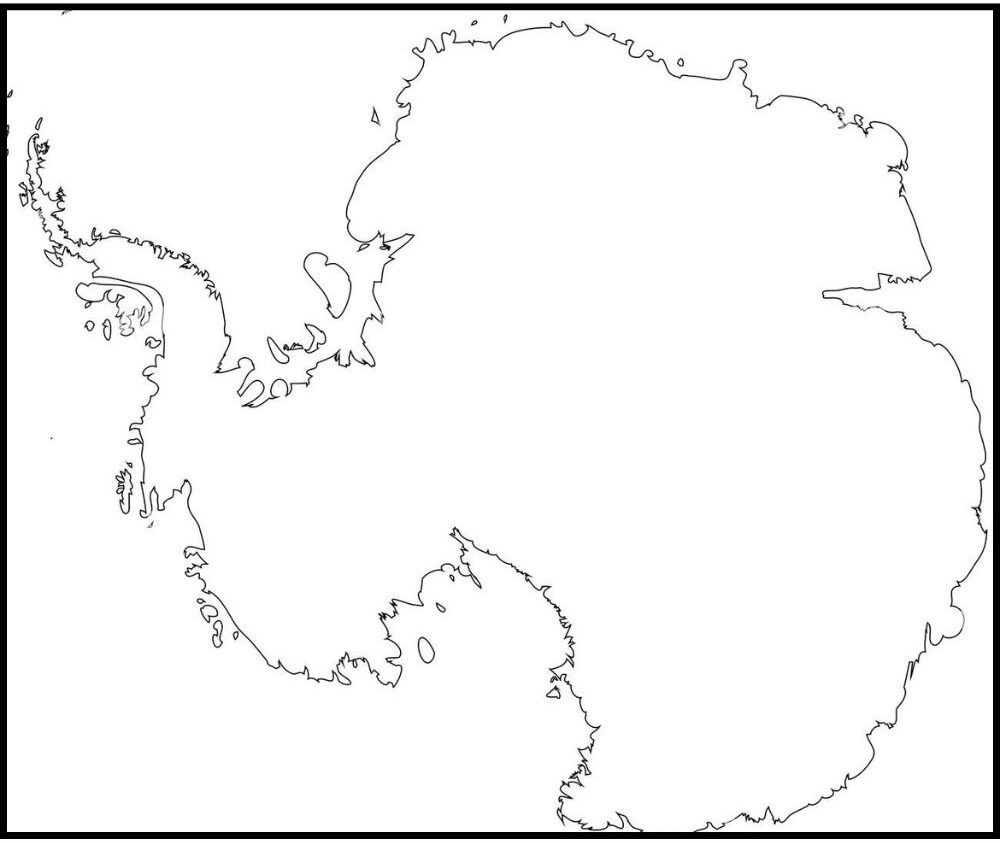 Blank Map of Antarctica