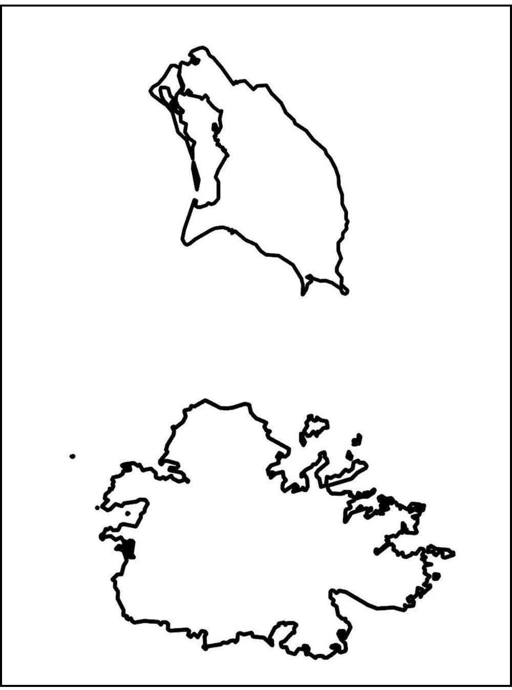 Blank Map of Antigua and Barbuda (1)