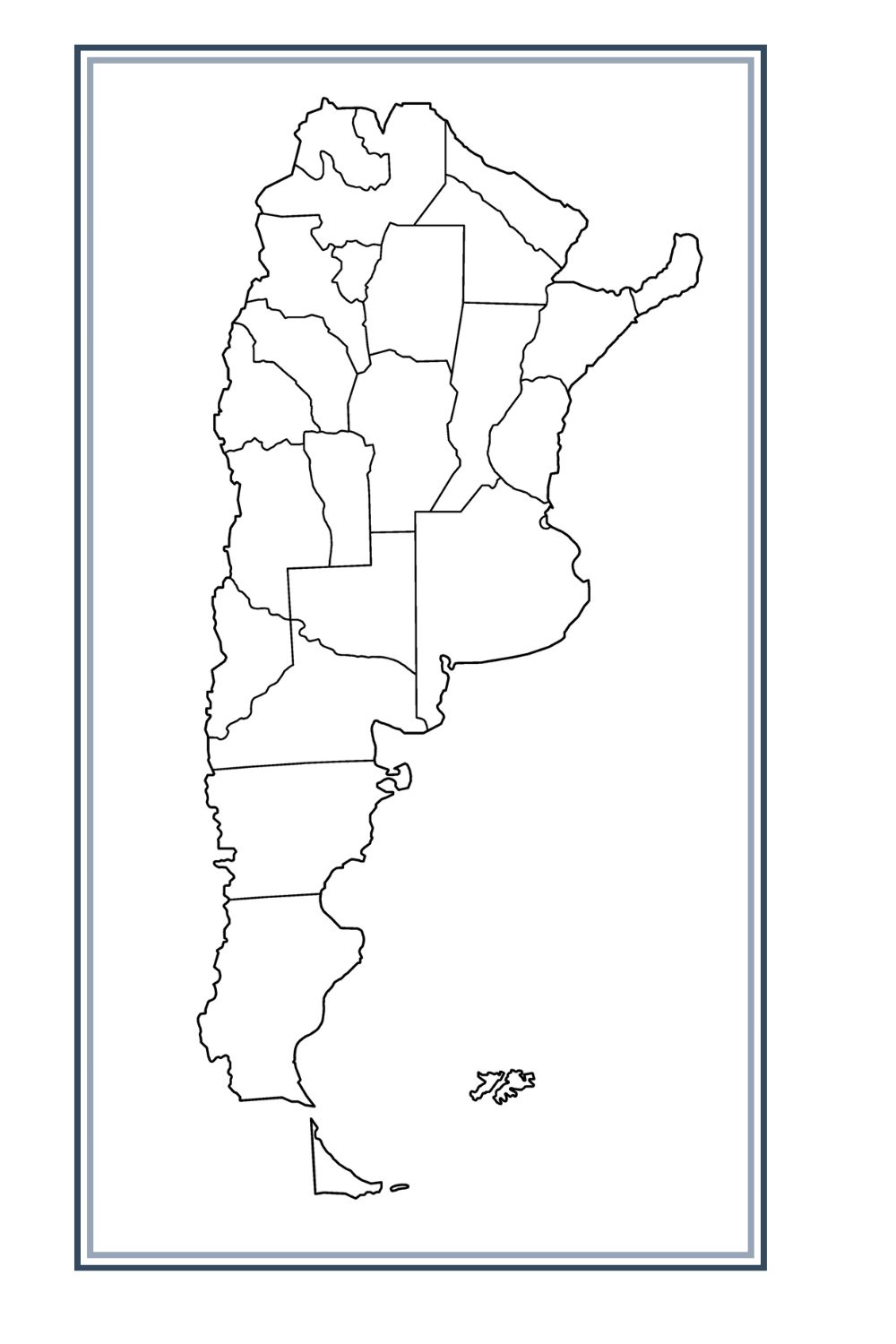 Blank Map of Argentina