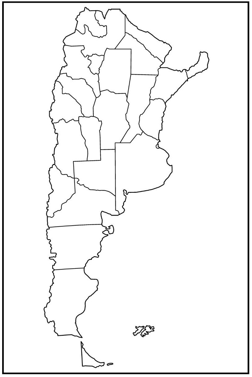 Blank Map of Argentina