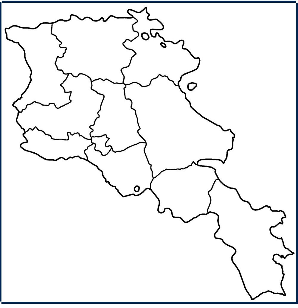 Blank Map of Armenia