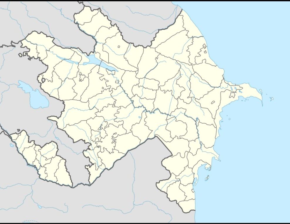 Blank Map of Azerbaijan
