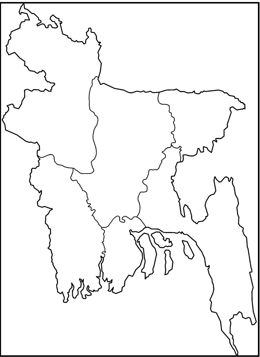 Blank Map of Bangladesh