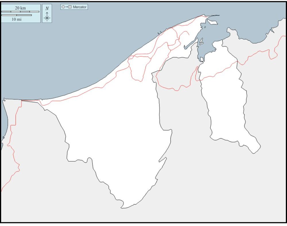 Blank Map of Brunei