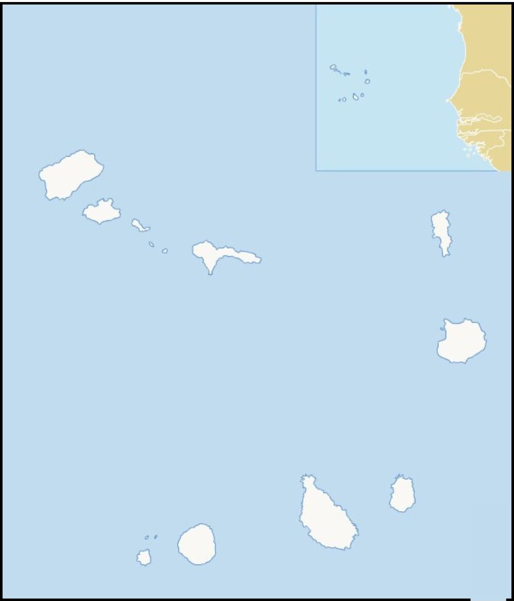 Blank Map of Cabo Verde