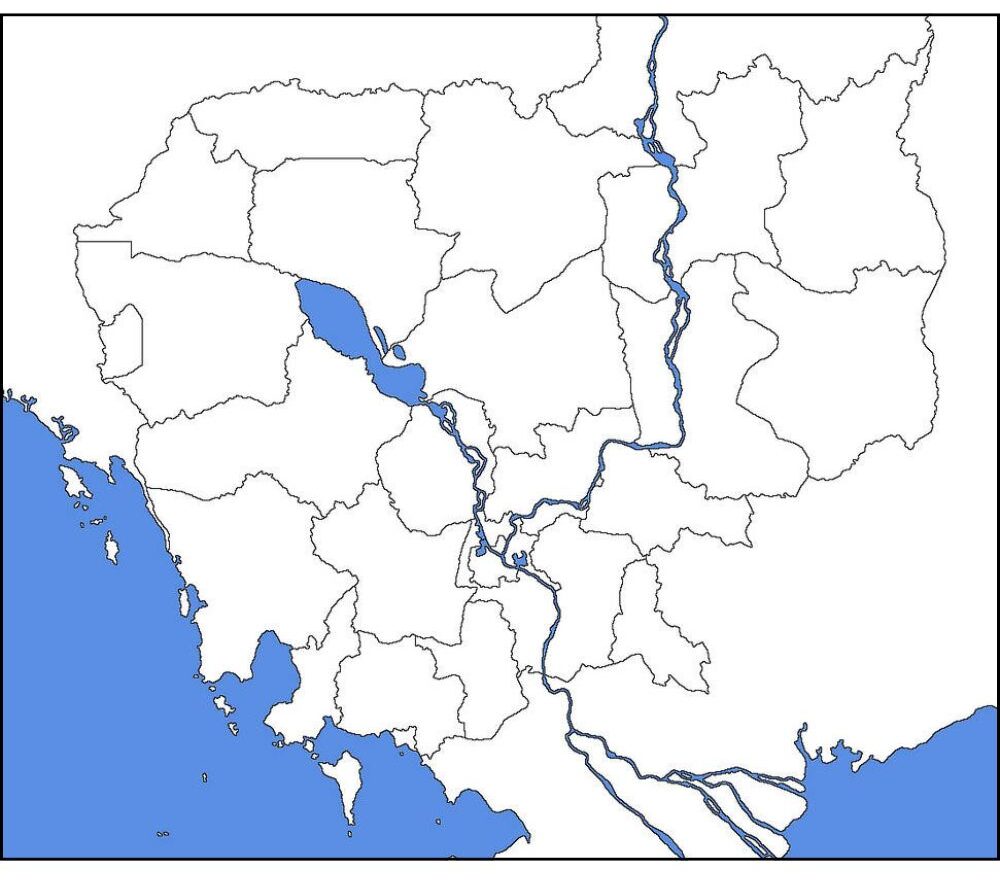 Blank Map of Cambodia