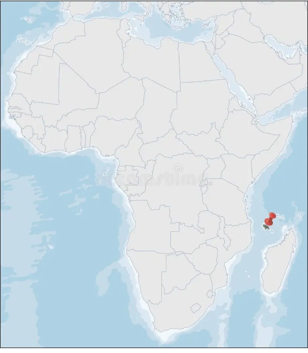 Blank Map of Comoros