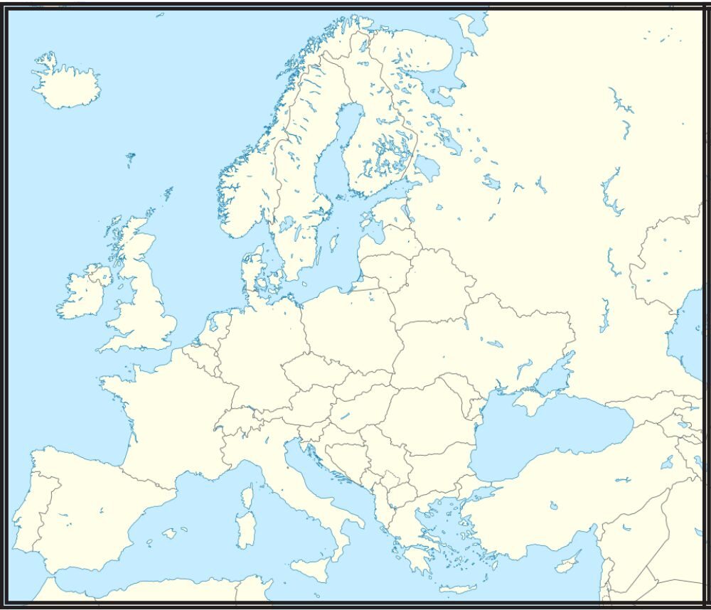 Blank Map of Europe