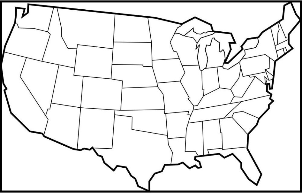 Blank USA Map