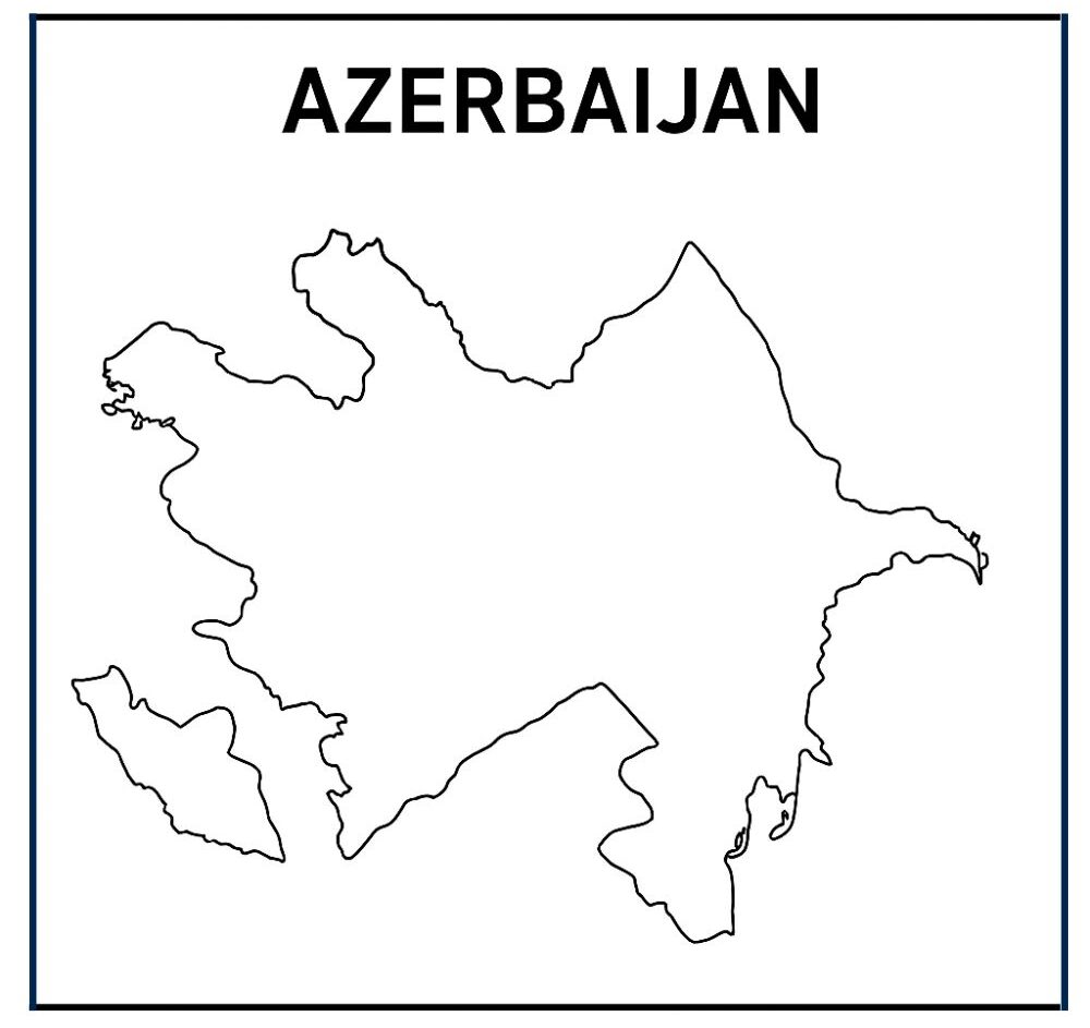 Blank Map of Azerbaijan