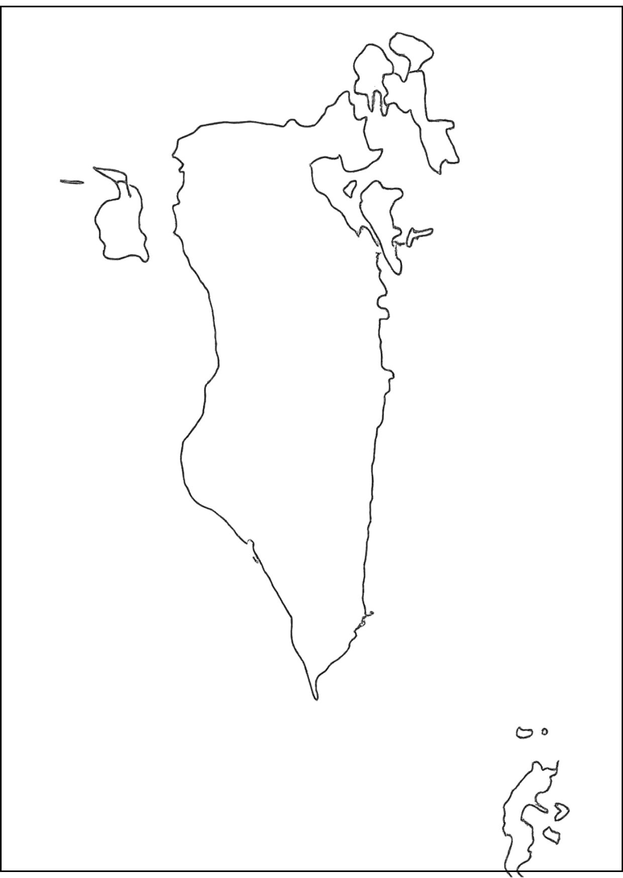 Blank Map of Bahrain
