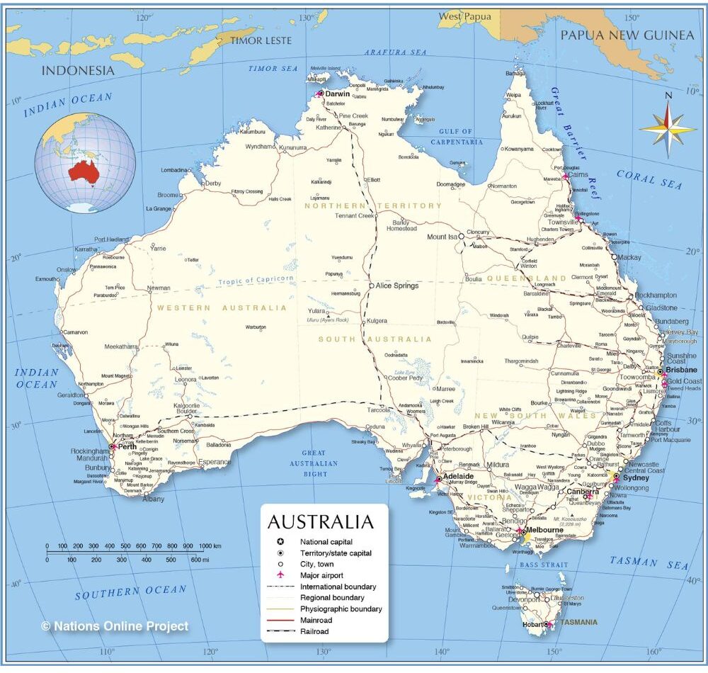 Political Map of Australia