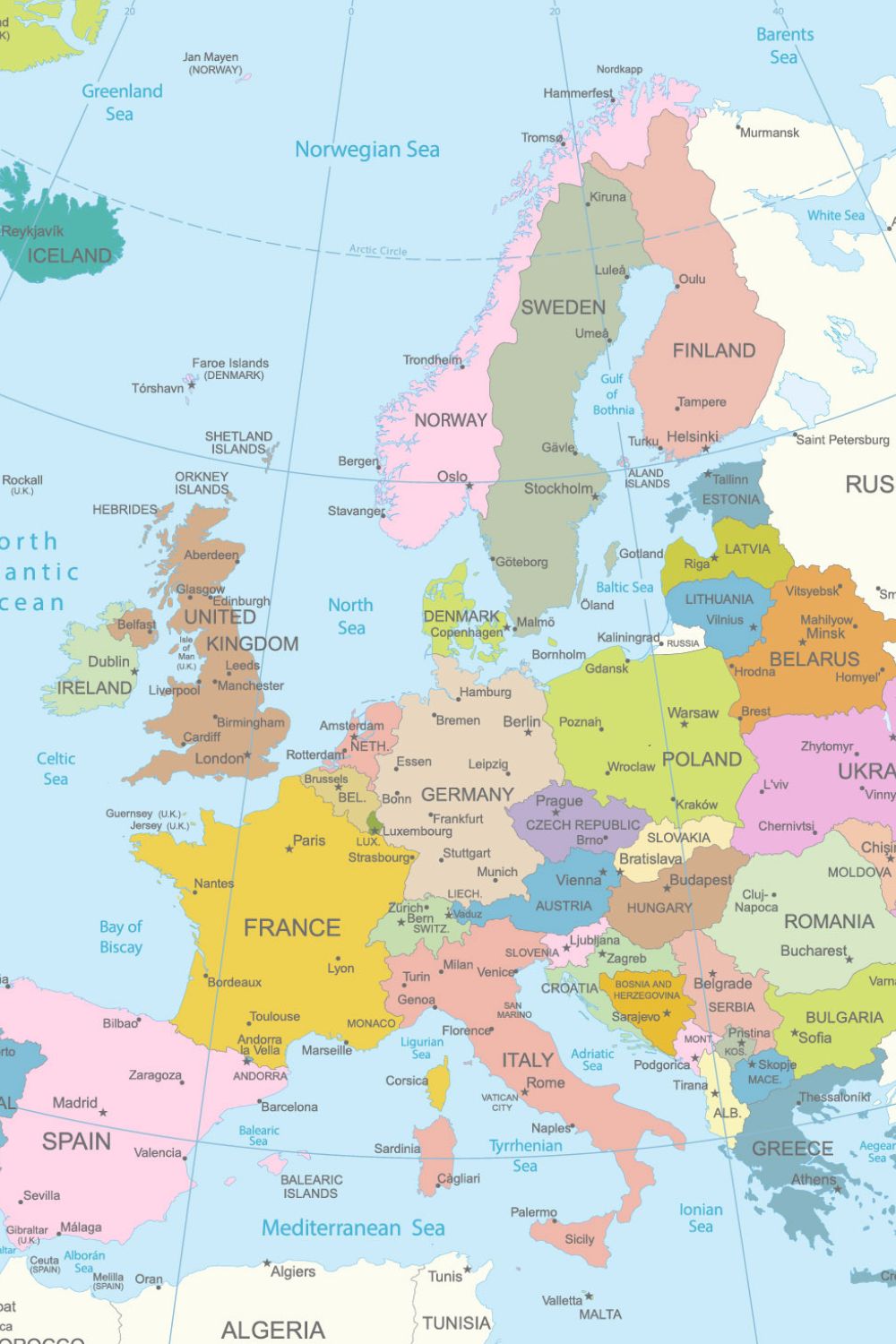 Political Map of Europe