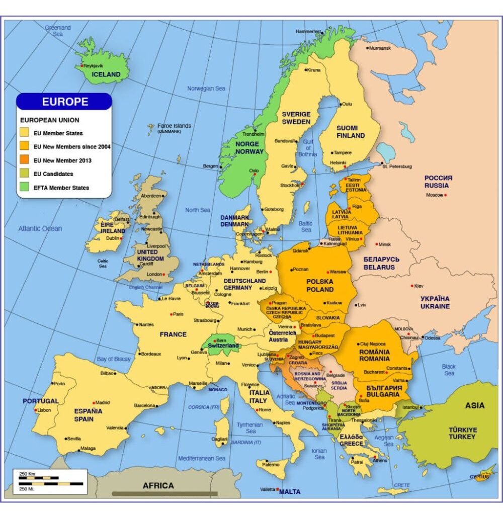Political Map of Europe
