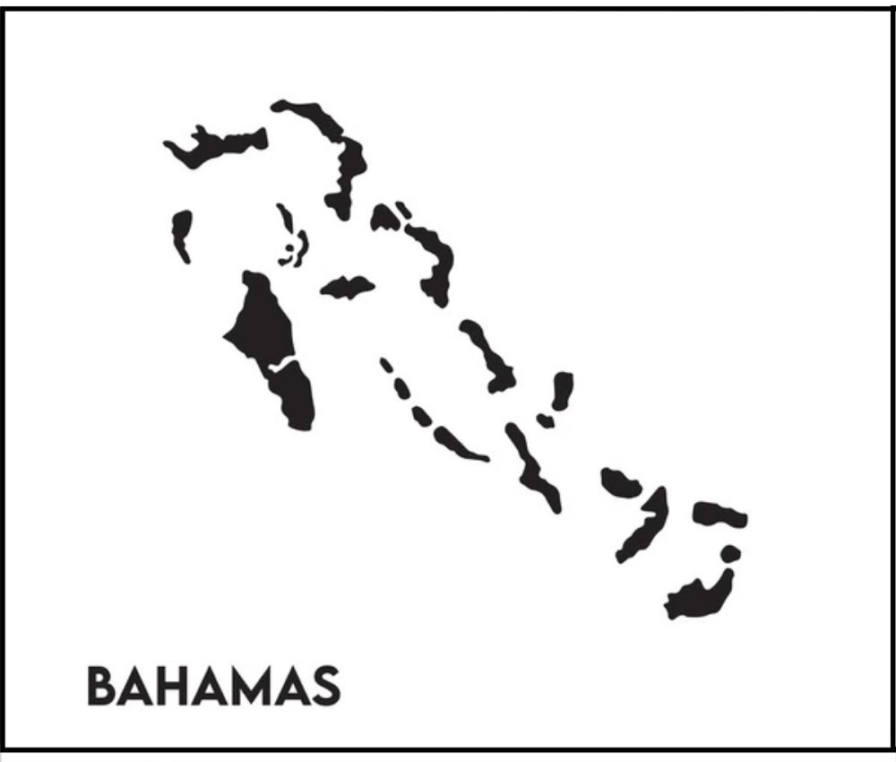 Blank Map of Bahamas