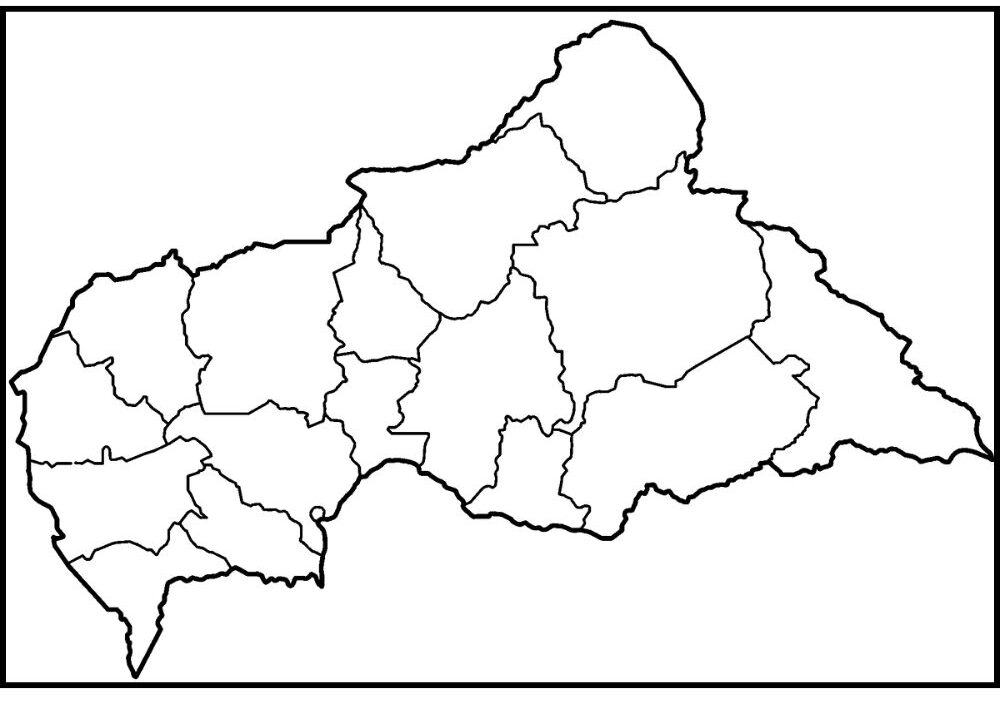 Blank Map of Central African Republic