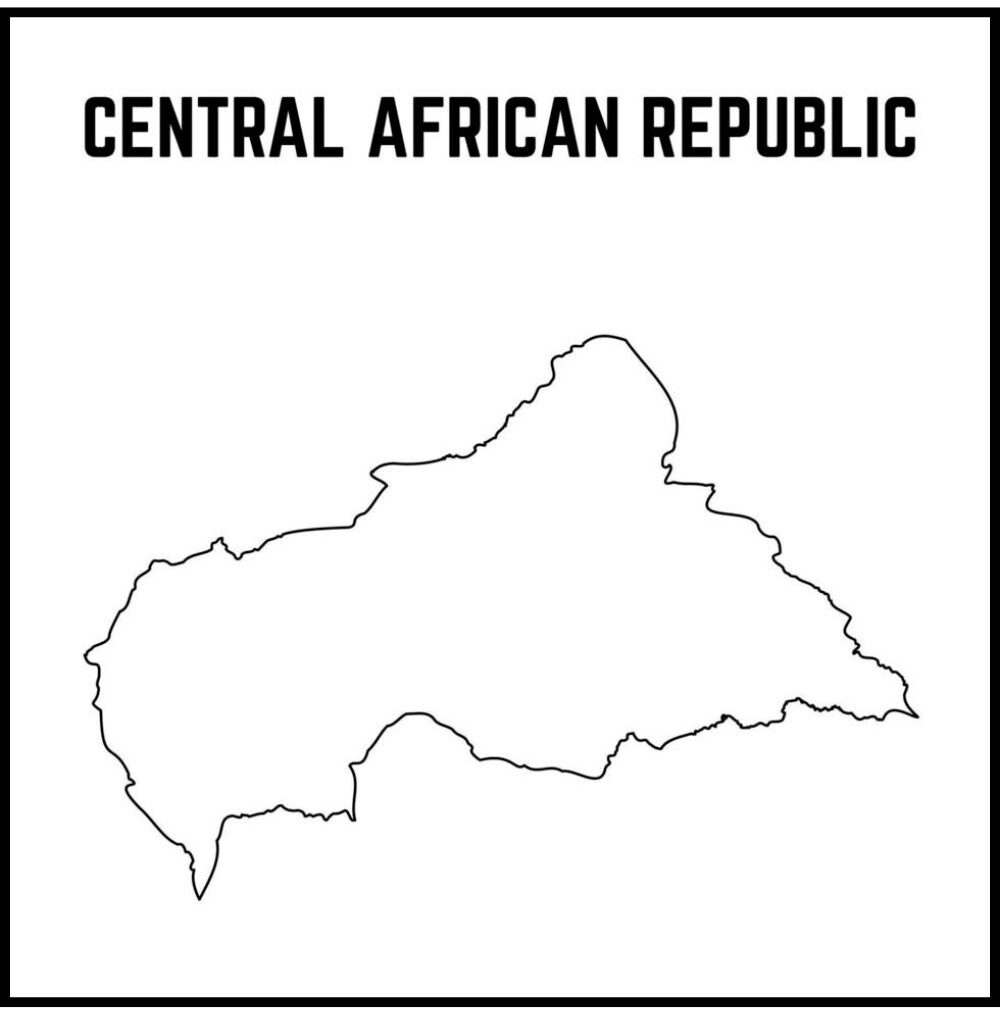 Blank Map of Central African Republic
