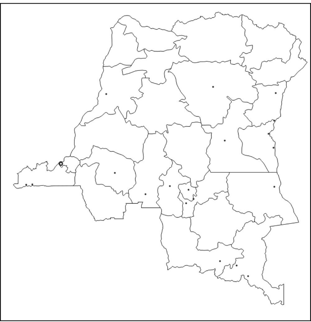 Printable Map of Congo